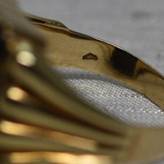 画像7: 14ct,オニキスインタリオリング (7)