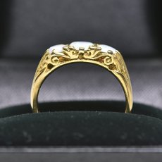 画像7: ９ct,オパール・ダイヤモンドリング (7)