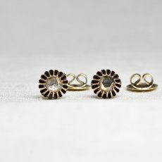 画像1: 9ct,ダイヤモンドイヤリング (1)