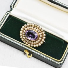 画像5: 9ct.アメシストパールブローチ (5)