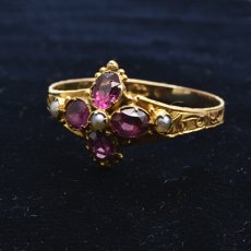 画像5: 15ct.ガーネットパールリング (5)