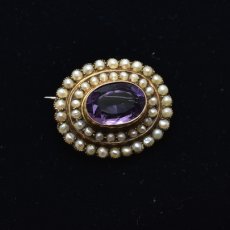 画像4: 9ct.アメシストパールブローチ (4)