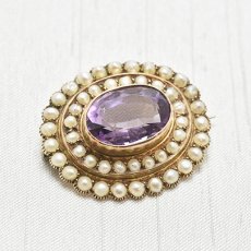 画像3: 9ct.アメシストパールブローチ (3)
