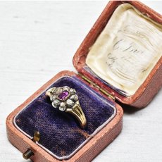 画像7: Sold　ゴールド・シルバー・ルビー・ダイヤモンドリング  (7)