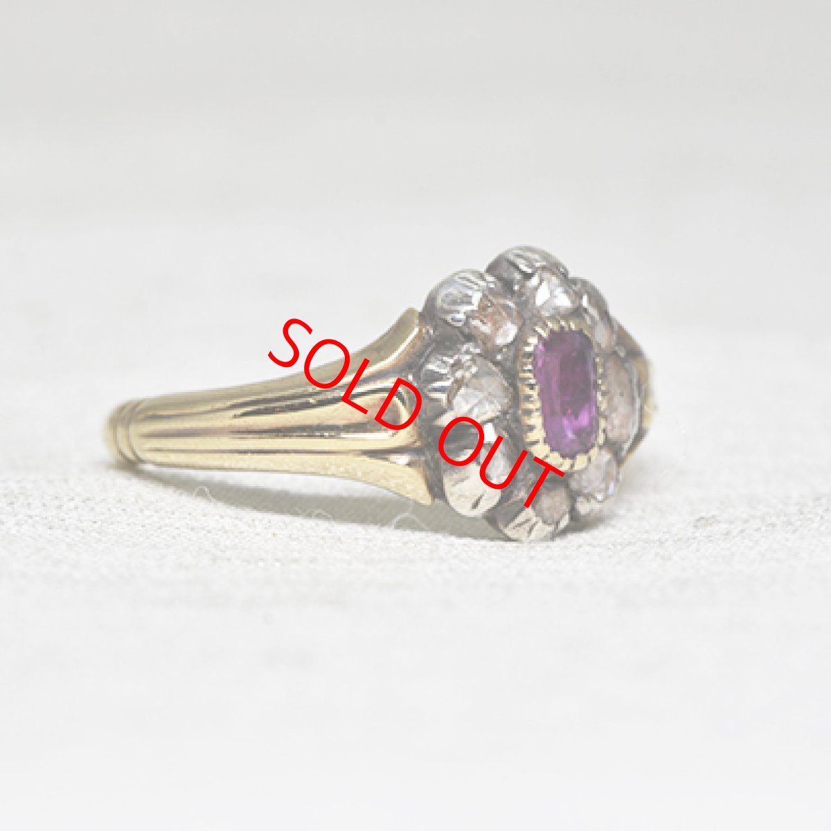 画像5: Sold　ゴールド・シルバー・ルビー・ダイヤモンドリング  (5)