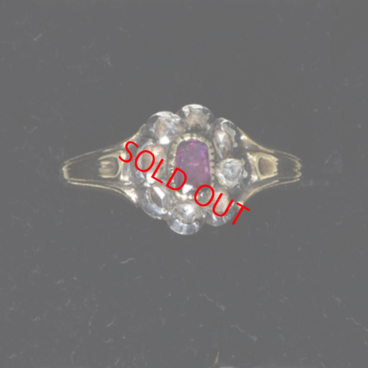 画像6: Sold　ゴールド・シルバー・ルビー・ダイヤモンドリング  (6)