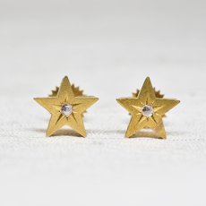 画像1: 18ct,ダイヤモンドイヤリング (1)