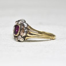 画像2: Sold　ゴールド・シルバー・ルビー・ダイヤモンドリング  (2)