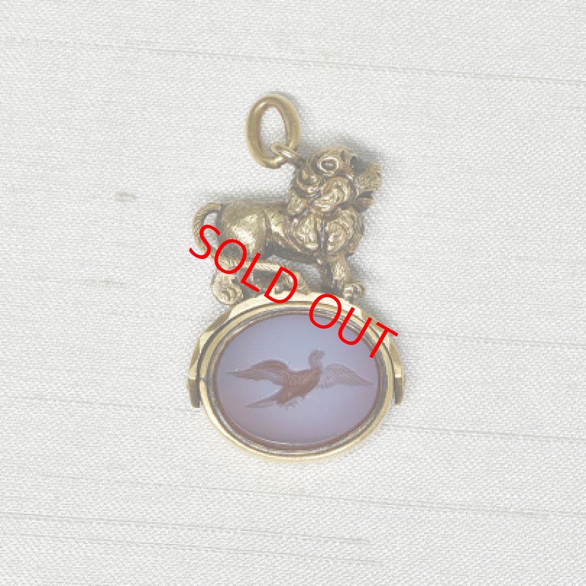 画像4: Sold 10ct,カーネリアン・ブラッドストーンシール (4)