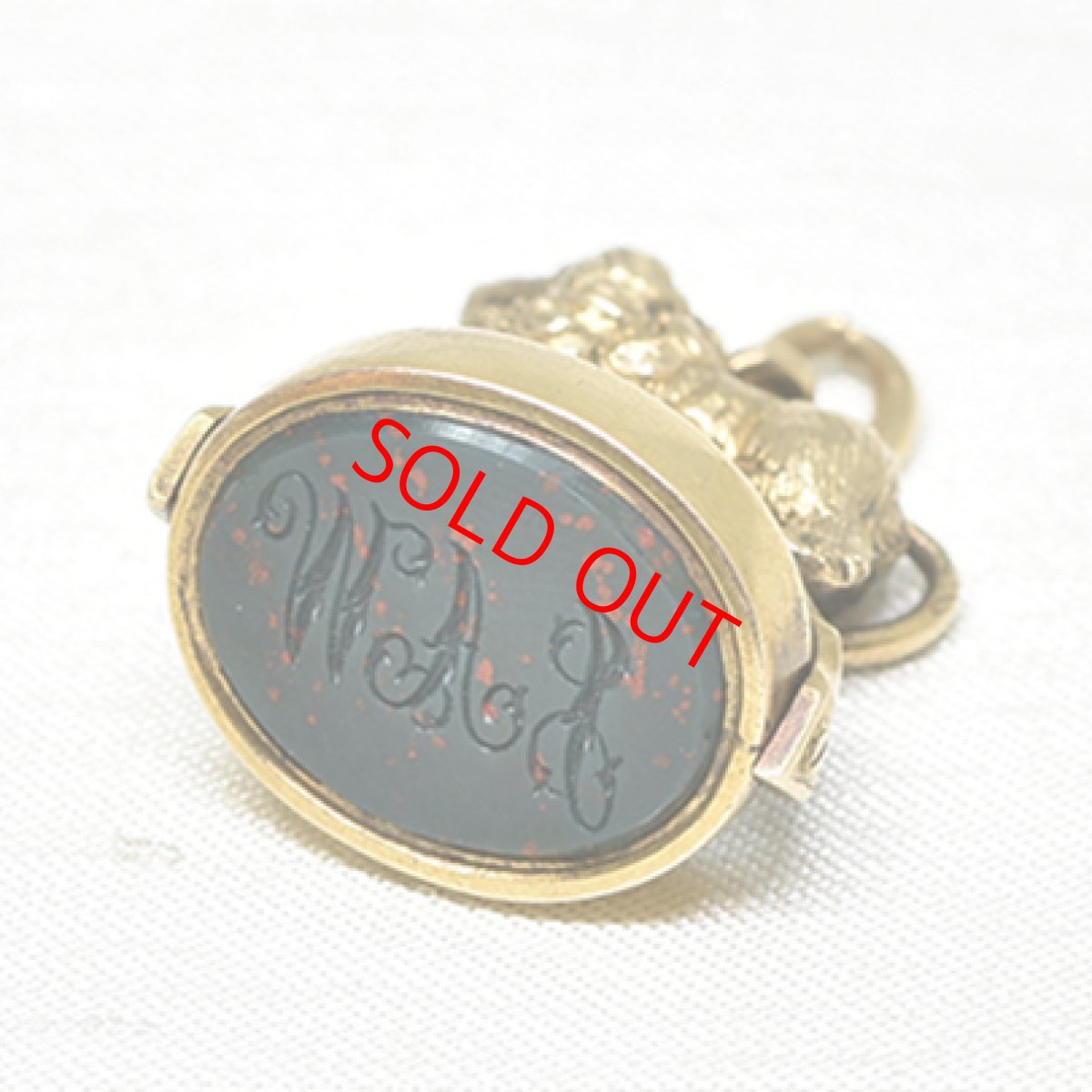 画像1: Sold 10ct,カーネリアン・ブラッドストーンシール (1)