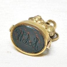 画像1: Sold 10ct,カーネリアン・ブラッドストーンシール (1)