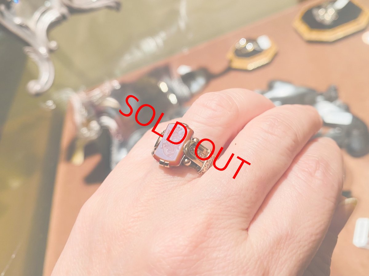 画像7: GOLD,カーネリアンインタリオリング (7)