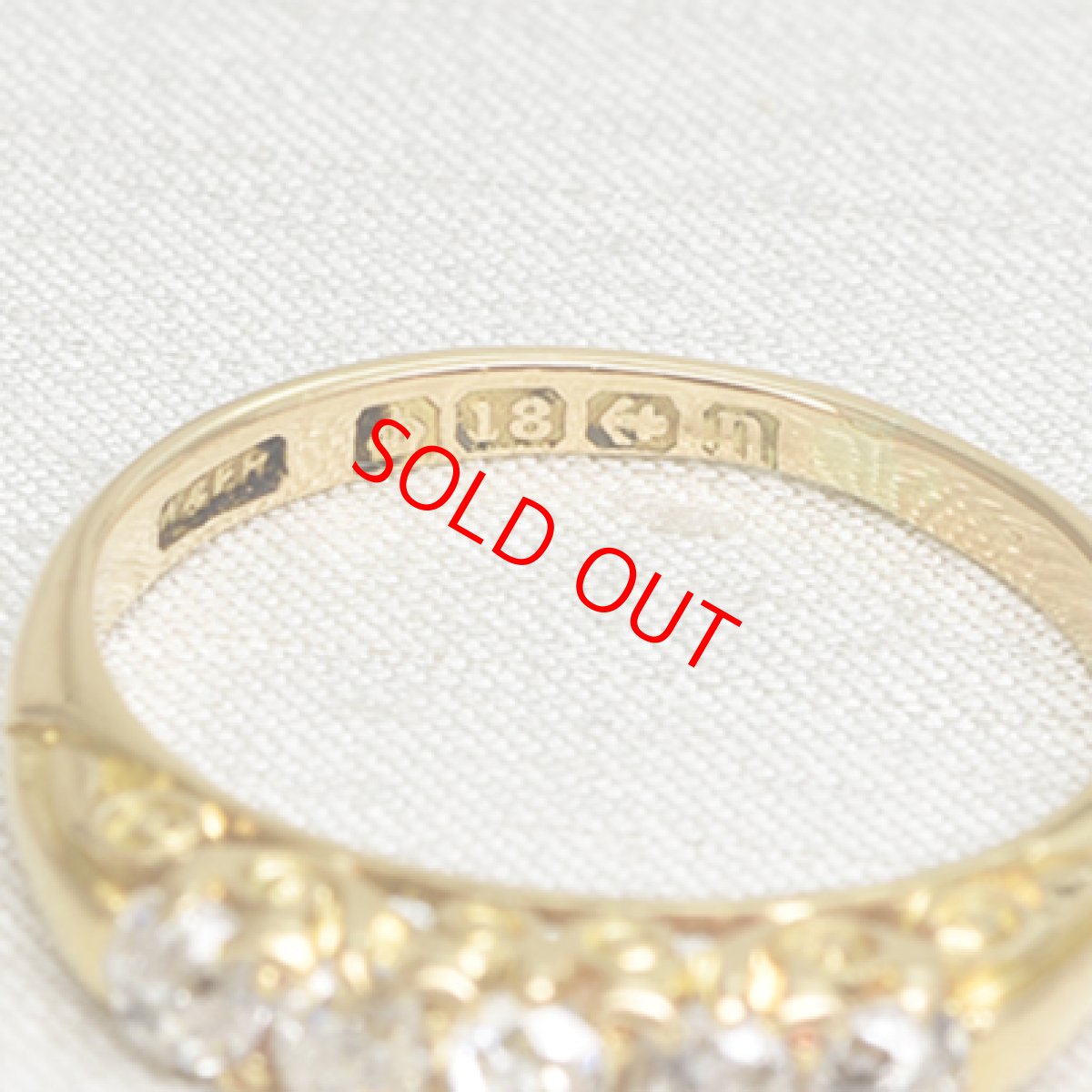 画像6: Sold ゴールドダイヤモンドリング（１８ct） (6)