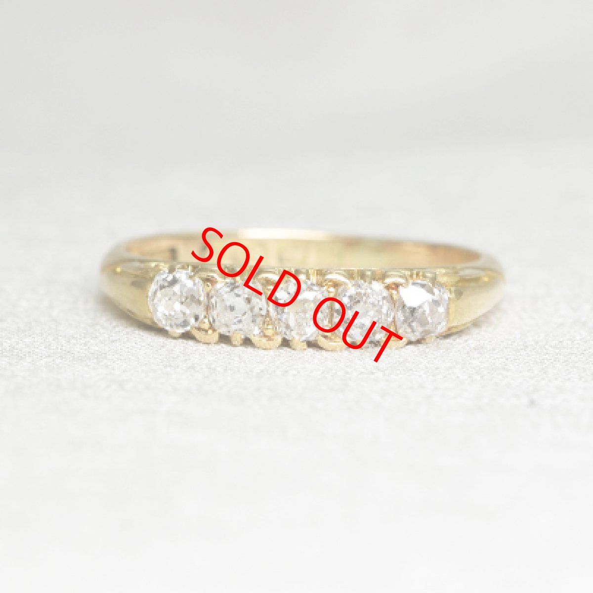 画像1: Sold ゴールドダイヤモンドリング（１８ct） (1)