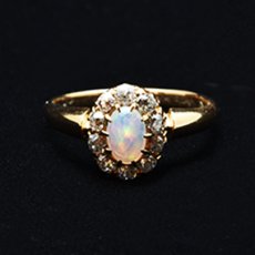 画像5: Sold ゴールド・オパール・ダイヤモンドリング（15ct.） (5)