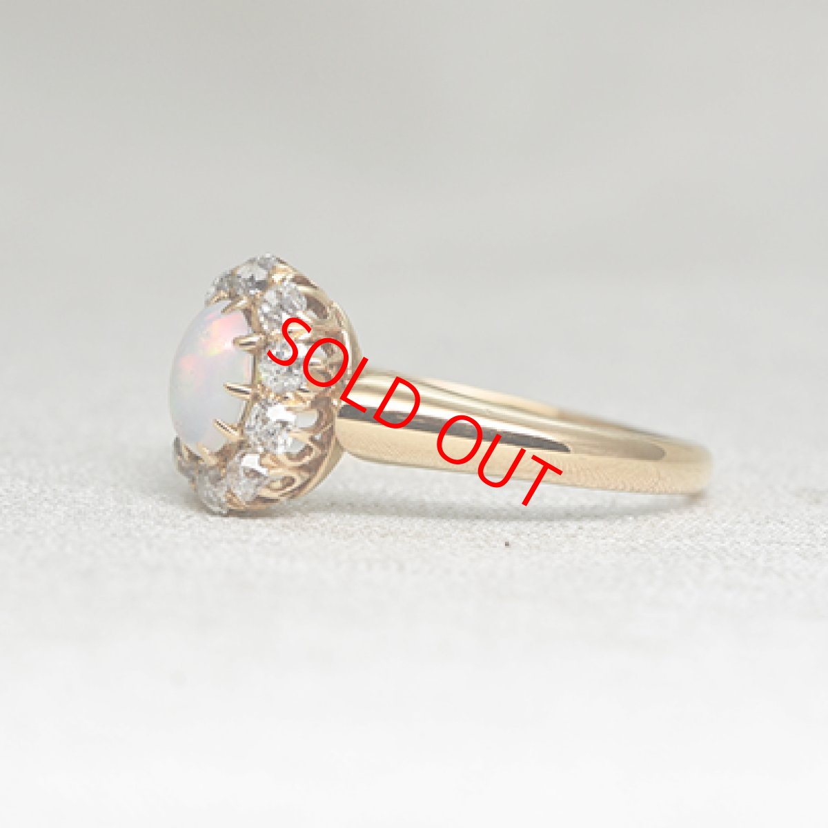 画像2: Sold ゴールド・オパール・ダイヤモンドリング（15ct.） (2)