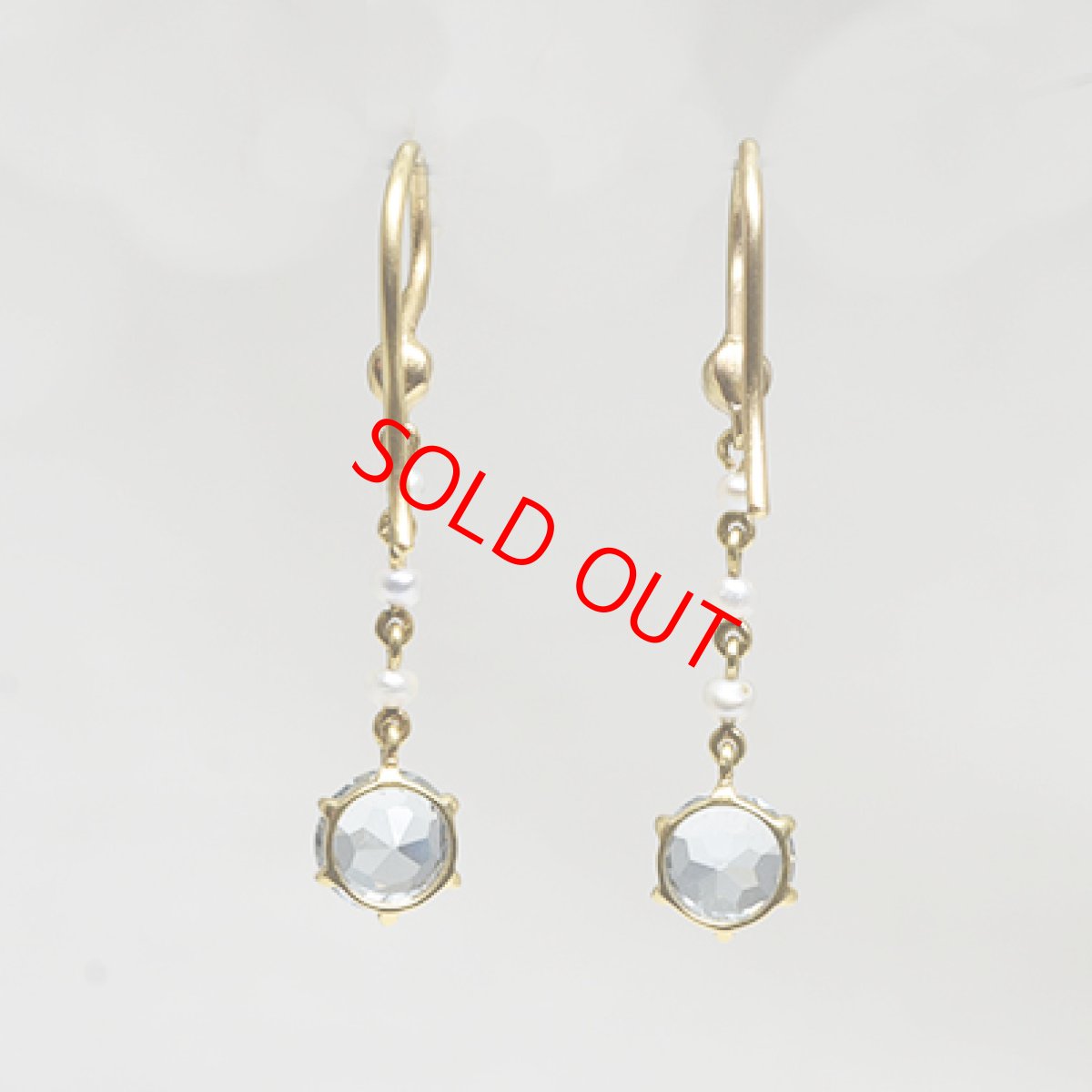 画像4: Sold ゴールド・アクアマリン・パールイヤリング（11ct.） (4)