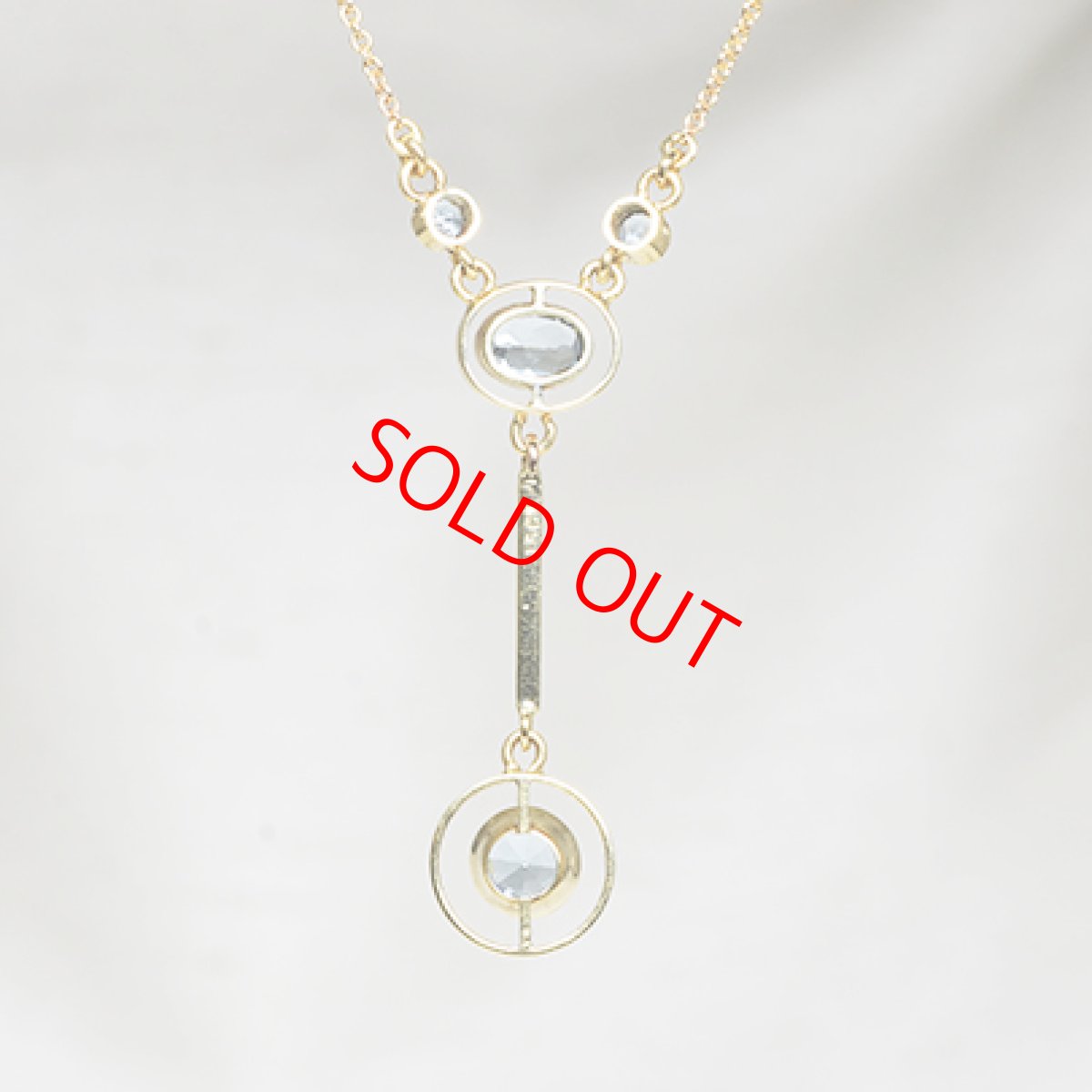 画像2: Sold ゴールド,アクアマリン・ペンダント (2)