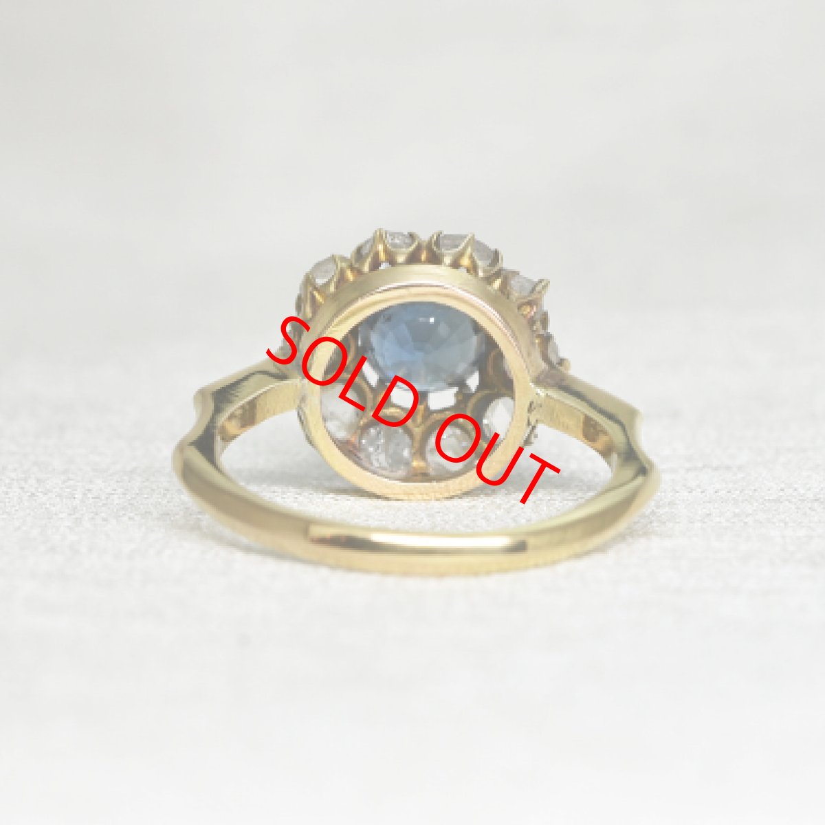 画像4: Sold ゴールド,サファイア・ダイヤモンドリング (4)