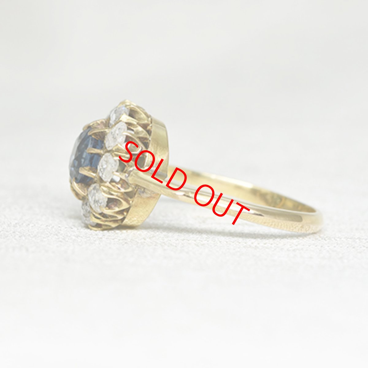 画像3: Sold ゴールド,サファイア・ダイヤモンドリング (3)