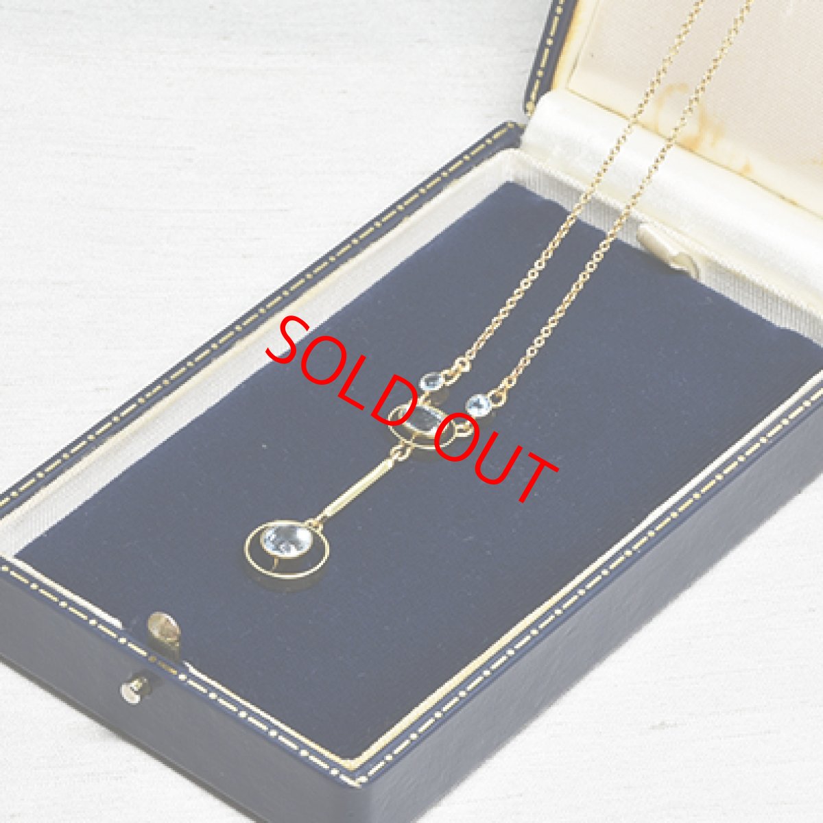 画像6: Sold ゴールド,アクアマリン・ペンダント (6)