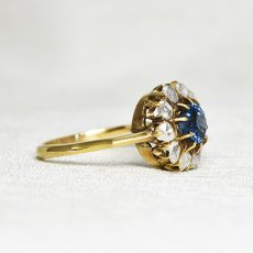 画像5: Sold ゴールド,サファイア・ダイヤモンドリング (5)