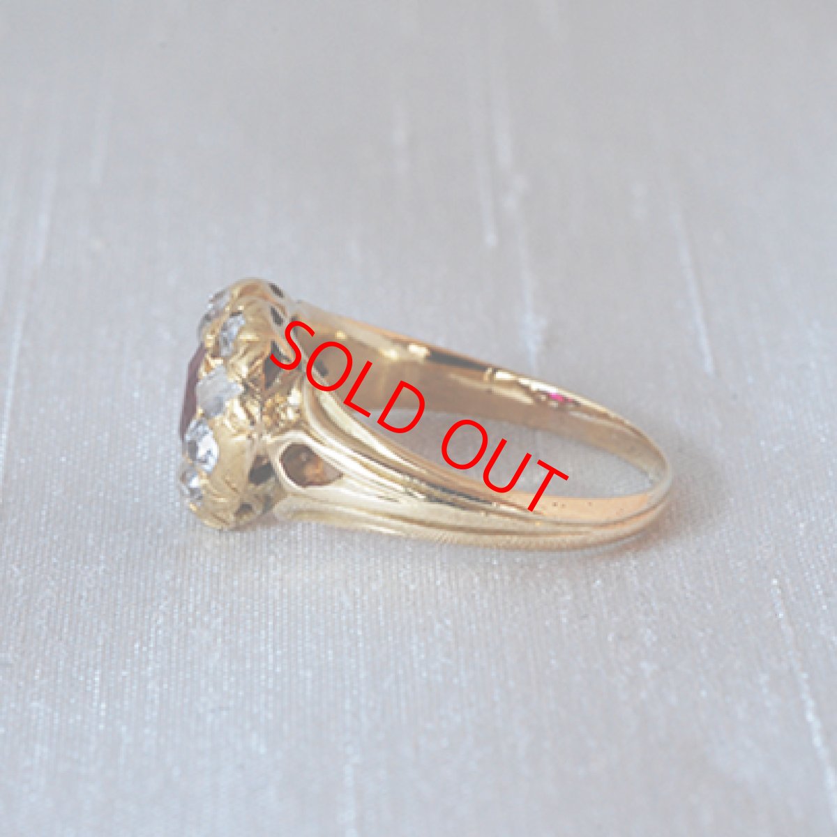 画像2: Sold ゴールド ルビー＆ダイヤモンドリング (2)