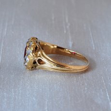 画像2: 商談中　ゴールド ルビー＆ダイヤモンドリング (2)