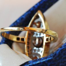 画像5: ゴールド パール＆ダイヤモンドリング (5)