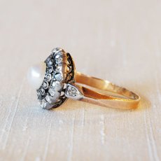 画像3: ゴールド パール ダイヤモンドリング (3)