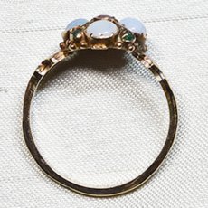 画像6: Sold ゴールド・ルビー・オパール・エメラルドリング (6)