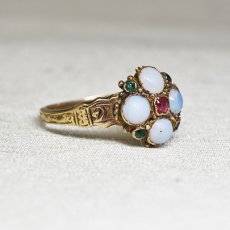 画像5: Sold ゴールド・ルビー・オパール・エメラルドリング (5)