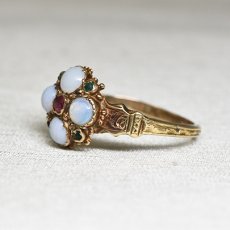 画像2: Sold ゴールド・ルビー・オパール・エメラルドリング (2)
