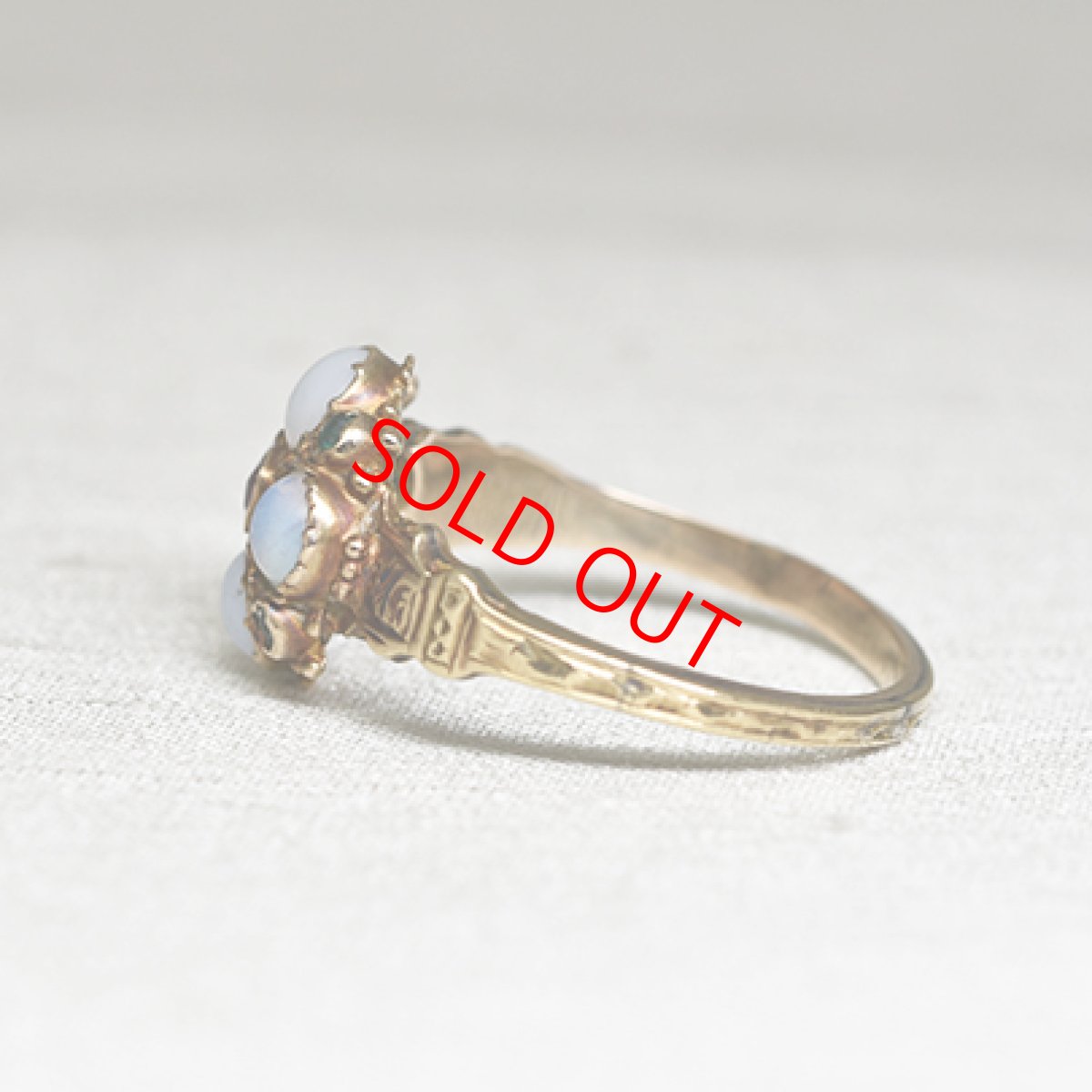 画像3: Sold ゴールド・ルビー・オパール・エメラルドリング (3)