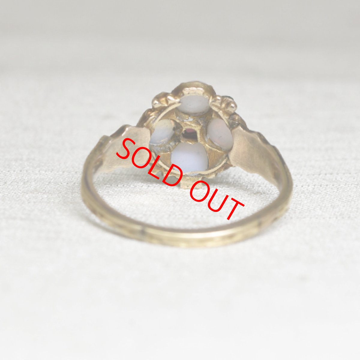 画像4: Sold ゴールド・ルビー・オパール・エメラルドリング (4)