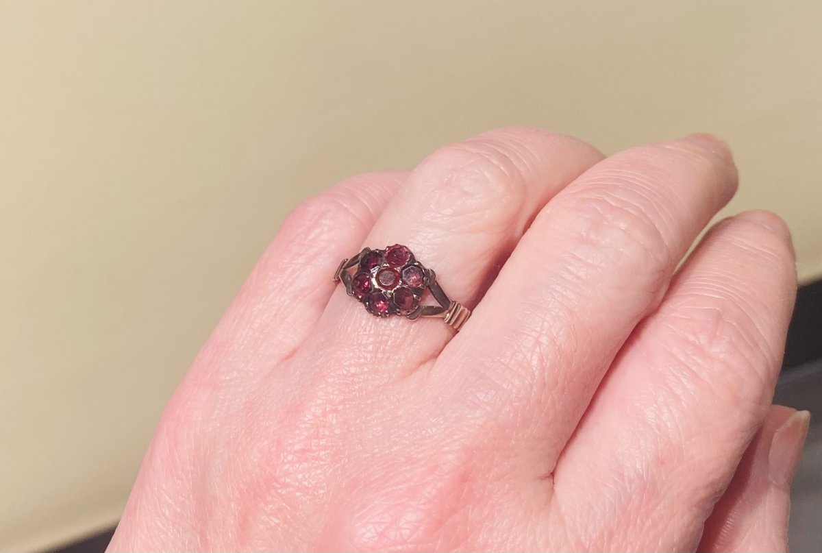 画像9: ゴールド・ガーネットリング　 (9)