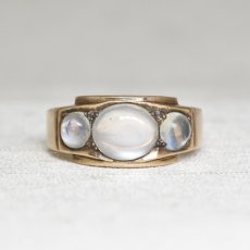 画像1: ゴールド・ムーンストーンリング (1)