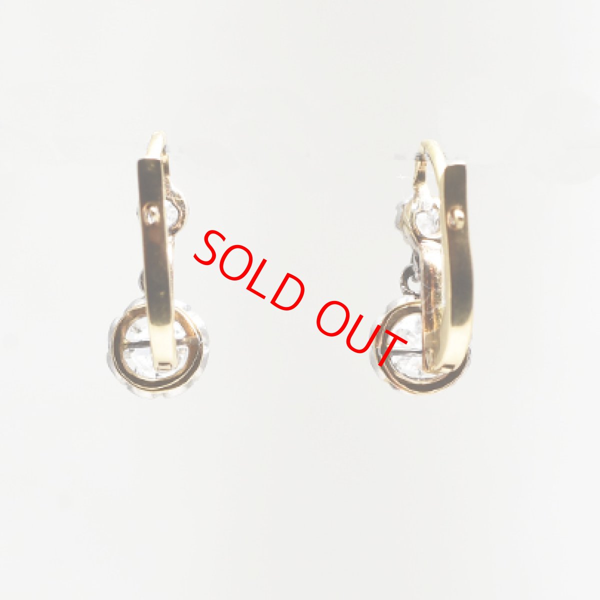 画像3: Sold ゴールド・pt・ダイヤモンドダイヤモンドイヤリング（18金） (3)