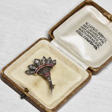 画像5: ゴールド・シルバー・ダイヤモンド・ルビーブローチ (5)