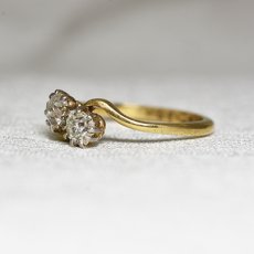 画像2: ゴールド・pt・ダイヤモンドリング　18金 (2)