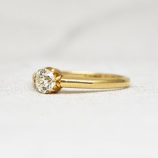 画像2: ゴールド・ダイヤモンドリング（18金） (2)