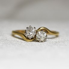 画像1: ゴールド・pt・ダイヤモンドリング　18金 (1)