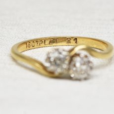 画像6: ゴールド・pt・ダイヤモンドリング　18金 (6)