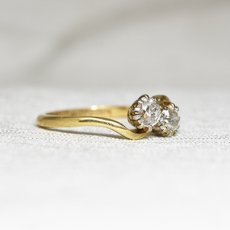 画像5: ゴールド・pt・ダイヤモンドリング　18金 (5)