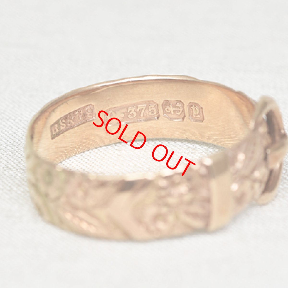 画像6: Sold ゴールド・バックルリング（9金） (6)