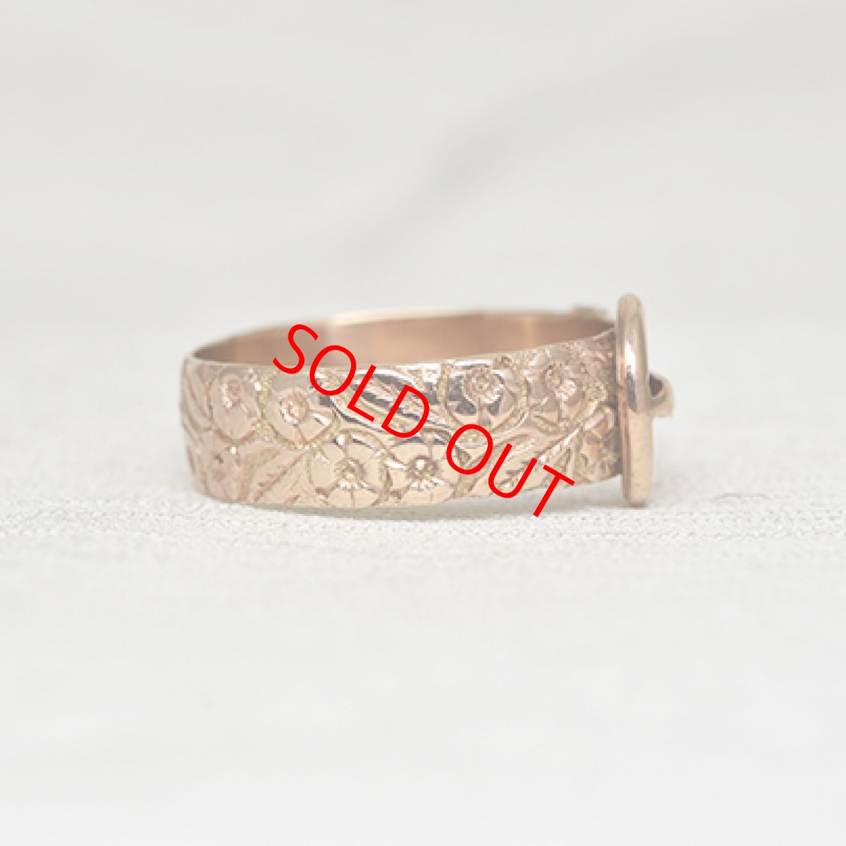 画像5: Sold ゴールド・バックルリング（9金） (5)