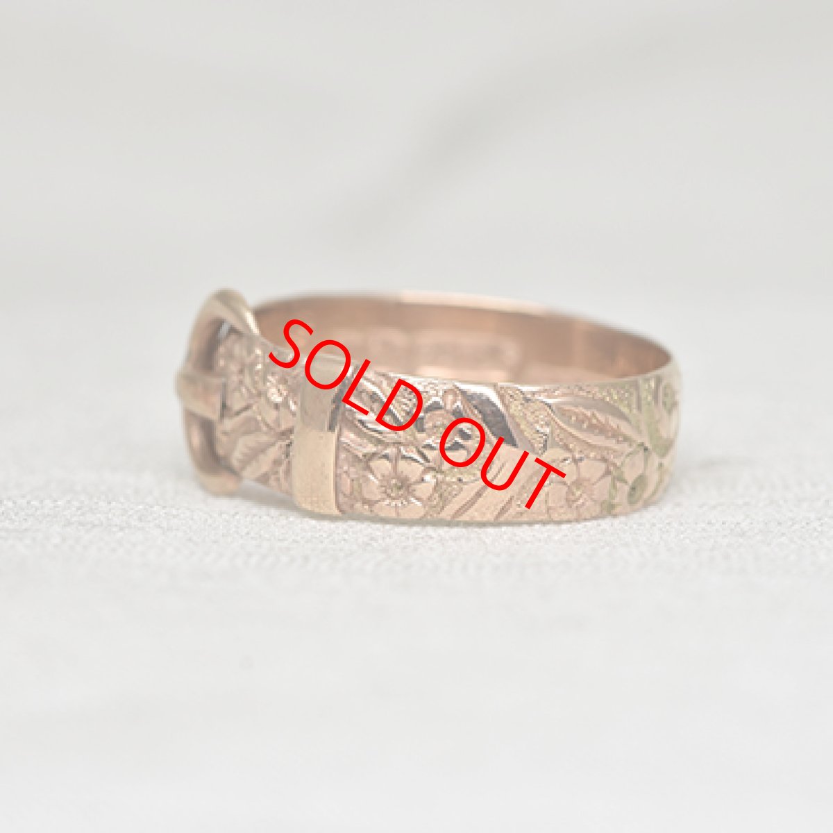 画像3: Sold ゴールド・バックルリング（9金） (3)