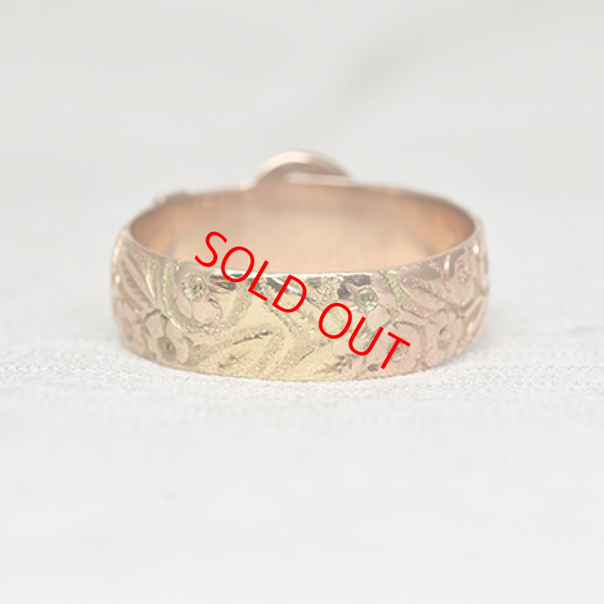 画像4: Sold ゴールド・バックルリング（9金） (4)