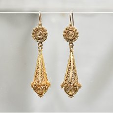 画像1: Sold ゴールドイヤリング　（20ct） (1)