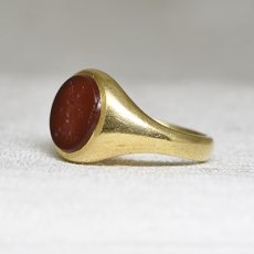画像3:  ゴールド・コーネリアンインタリオリング　（18ct） (3)